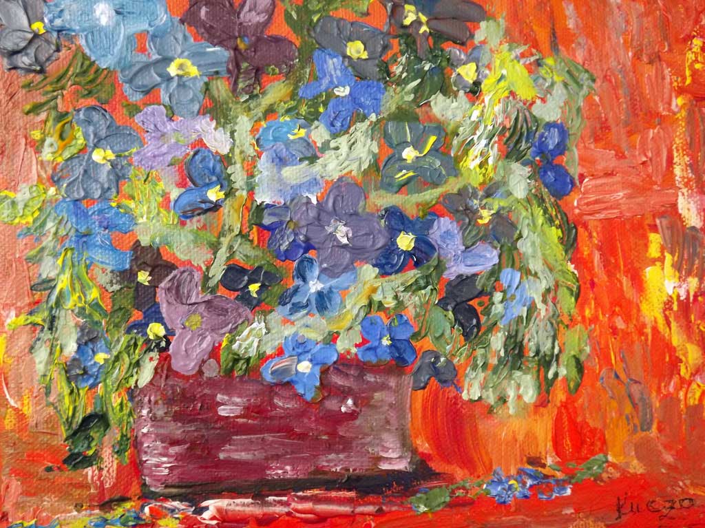 Flowers - Acryilic on canvas by Andipainting
