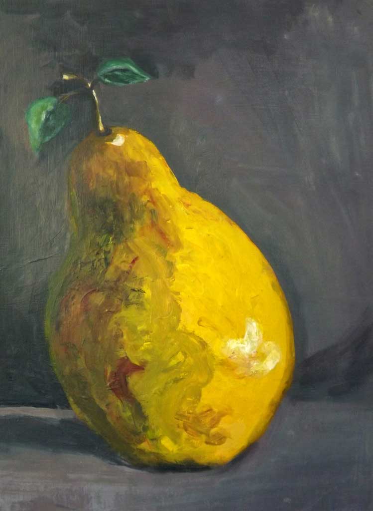 Still life with pear - Acryilic on canvas by Andipainting